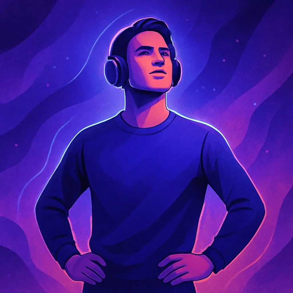 Home 16 a man wearing headphones