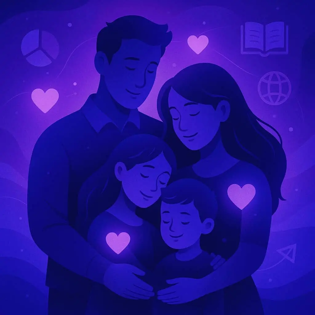 a family with two children